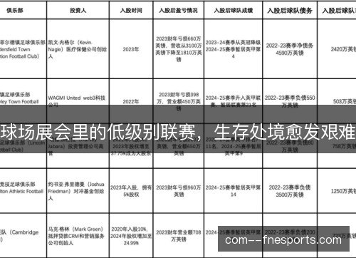 球场展会里的低级别联赛,生存处境愈发艰难 球场展会里的低级别联赛,生存处境愈发艰难